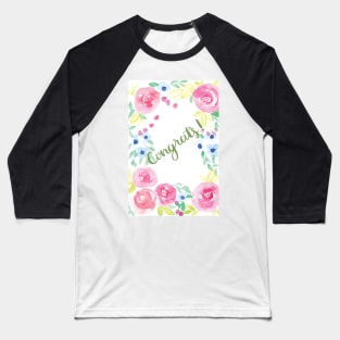 Congrats Watercolor Card | Greeting cards Baseball T-Shirt